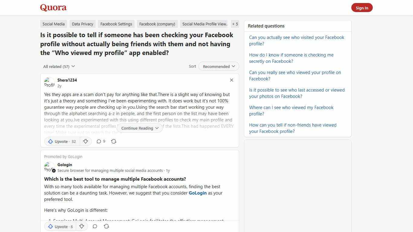 Is it possible to tell if someone has been checking your Facebook profile without actually being friends with them and not having the “Who viewed my profile” app enabled? - Quora
